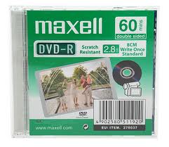 MiniDVD-R 2,8Gb double sided 60 minute Maxell